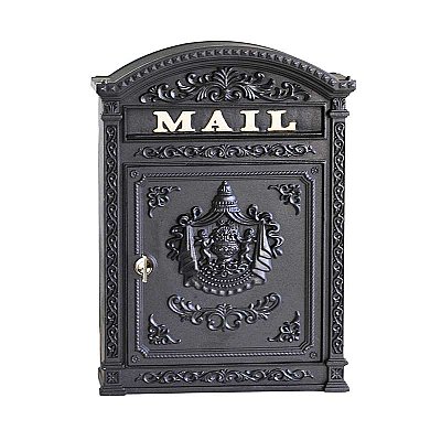 Classic Mailbox with Latch, Black
