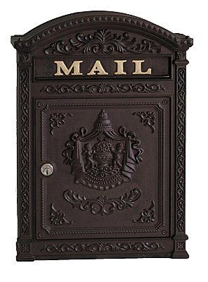 Classic Mailbox with Lock, Rust Brown