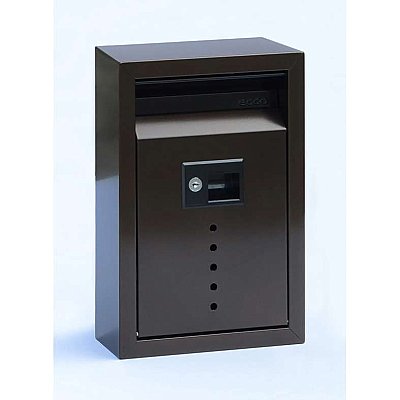 Contemporary Locking Mailbox - Bronze Finish
