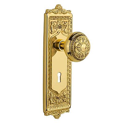 Complete Door Set - Featuring Egg & Dart Plate with Complete Door Set - Featuring Egg & Dart Knob