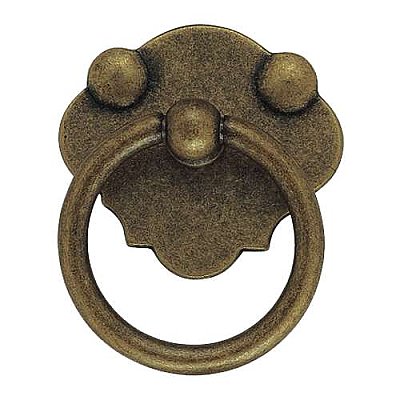 Ring Pull, large backplate, OIL RUBBED BRONZE ONLY