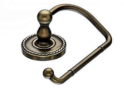 Edwardian Rope Backplate Toilet Paper Hook in German Bronze