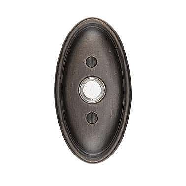 Lighted Bronze Electric Doorbell, Tuscany Oval Style, Multiple Finishes