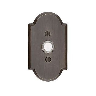 Lighted Sandcast Bronze Electric Doorbell, #1 Scalloped Rosette Style, Multiple Finishes