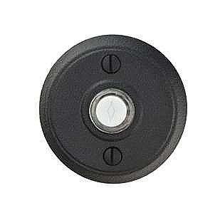 Lighted Wrought Steel Electric Doorbell, #2 Round Rosette Style, Multiple Finishes