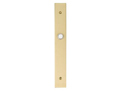 Stretto Lighted Solid Brass Electric Doorbell - 1-1/2" x 11" - Multiple Finishes