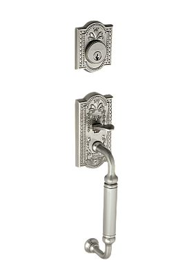 Meadows Complete Exterior and Interior Handleset With Deadbolt - Multiple Finish and Interior Knob Options - C Grip