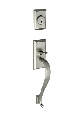 New York Complete Exterior and Interior Handleset With Deadbolt - Multiple Finish and Interior Knob Options - S Grip