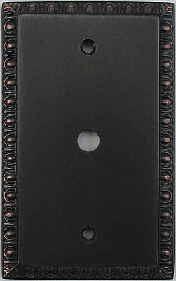 Egg And Dart Oil Rubbed Bronze Forged Single Cable Switchplate / Cover Plate