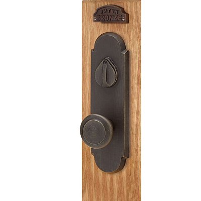 Cheyenne Knob by Knob Sandcast Bronze Mortise Entry Door Hardware Set