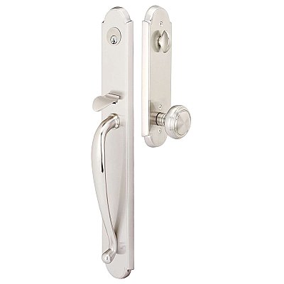 Wilmington Brass Tubular Entry Door Hardware Set