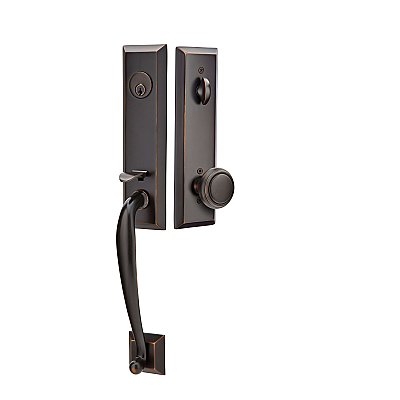 Adams Brass Tubular Entry Door Hardware Set