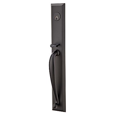 Jefferson Brass Tubular Entry Door Hardware Set