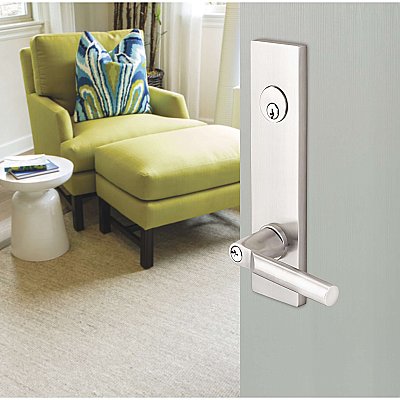 Modern Rectangular Brass Two-Point Door Hardware Lockset