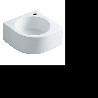 Fauceture Manhattan Ceramic Corner Bathroom Sink - White