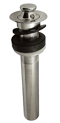 Lift and Turn Bathroom Sink Drain Without Overflow - Polished Chrome