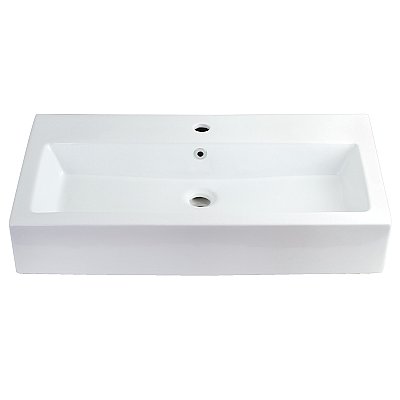 Fauceture Adelaide 32" x 17" Rectangular Vessel Sink - White