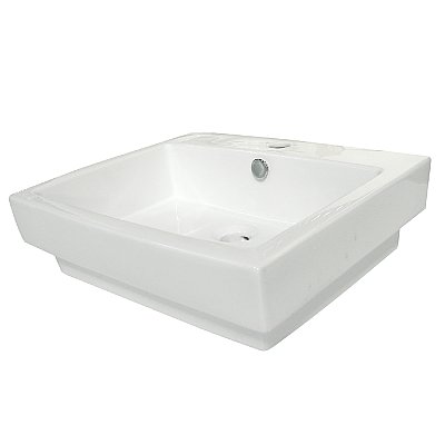 Fauceture Plaza Semi-Recessed Bathroom Sink - White