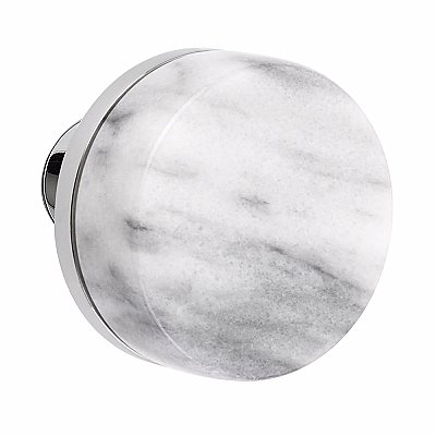 Emtek Select Conical White Marble Knob Door Hardware Set - Multiple Rosette and Finish Options