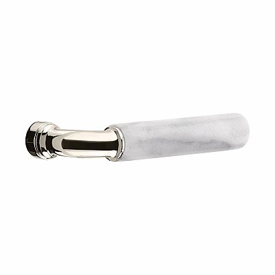 Emtek Select R-Bar White Marble Lever Door Hardware Set - Multiple Rosette and Finish Options