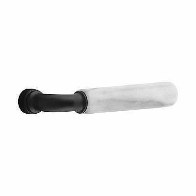 Emtek Select R-Bar White Marble Lever Door Hardware Set - Multiple Rosette and Finish Options