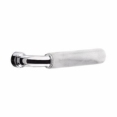 Emtek Select R-Bar White Marble Lever Door Hardware Set - Multiple Rosette and Finish Options