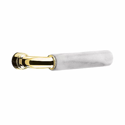 Emtek Select R-Bar White Marble Lever Door Hardware Set - Multiple Rosette and Finish Options