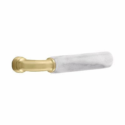 Emtek Select R-Bar White Marble Lever Door Hardware Set - Multiple Rosette and Finish Options