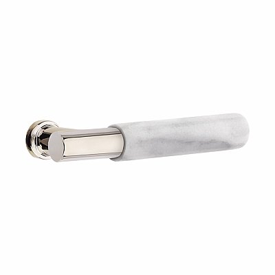 Emtek Select T-Bar White Marble Lever Door Hardware Set - Multiple Rosette and Finish Options