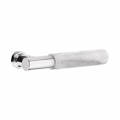 Emtek Select T-Bar White Marble Lever Door Hardware Set - Multiple Rosette and Finish Options