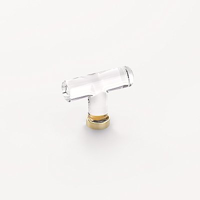 Crystal T Cabinet Knob - Multiple Finishes Available