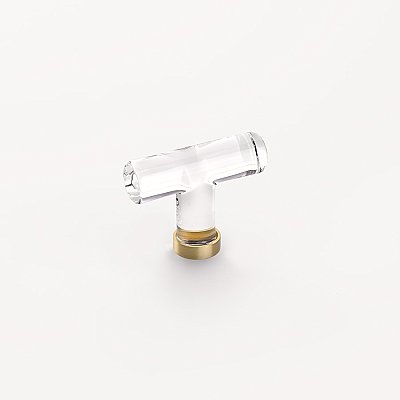 Crystal T Cabinet Knob - Multiple Finishes Available
