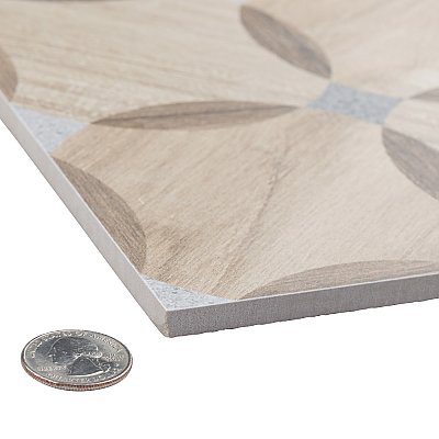Komi Mossy 7-7/8" x 7-7/8" Porcelain Floor & Wall Tile - 25 Tiles Per Case - 11.25 Sq. Ft.