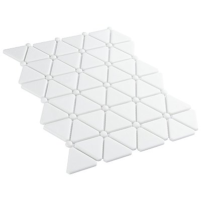 Expressions Treux White Glass Mosaic Tile - Per Sheet - .93 Sq. Ft. Per Sheet