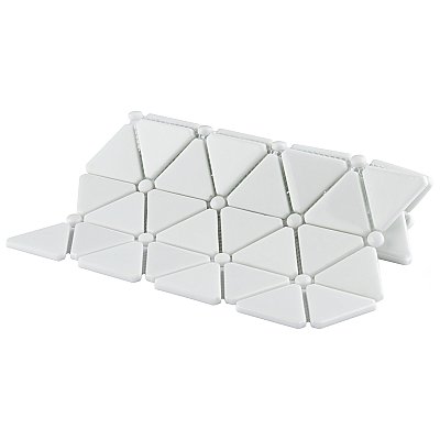 Expressions Treux White Glass Mosaic Tile - Per Sheet - .93 Sq. Ft. Per Sheet