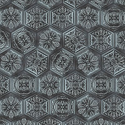 Zinc Hex Silver Decor 9-7/8" x 11-1/4" Porcelain Floor & Wall Tile - Sold Per Case of 17 - 10.03 Sq. Ft.