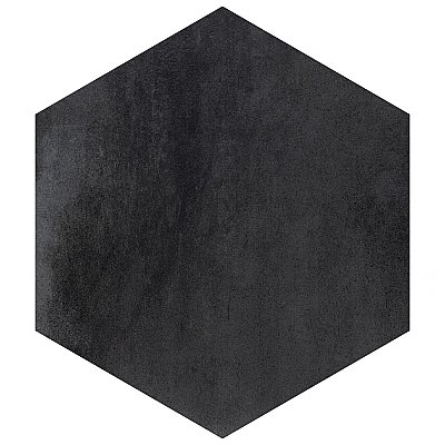 Industrial Hex Black 8-1/2" x 9-7/8" Porcelain Floor & Wall Tile - 9 Tiles Per Case - 4.05 Sq. Ft.