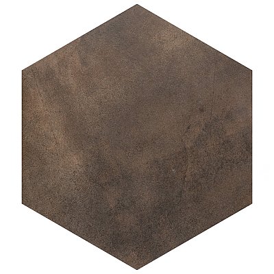 Industrial Hex Copper 8-1/2" x 9-7/8" Porcelain Floor & Wall Tile - 9 Tiles Per Case - 4.05 Sq. Ft.
