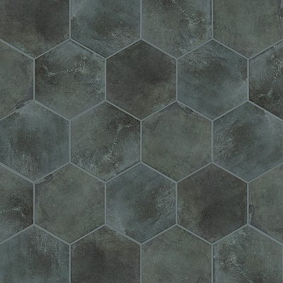 Industrial Hex Green 8-1/2" x 9-7/8" Porcelain Floor & Wall Tile - 9 Tiles Per Case - 4.05 Sq. Ft.