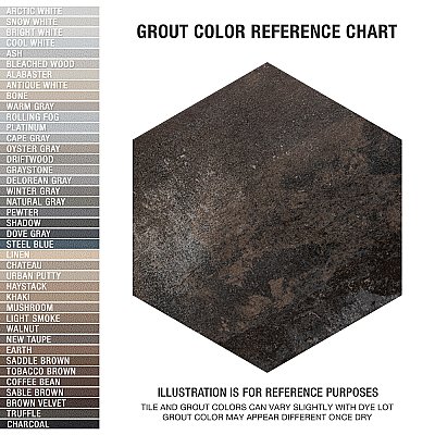 Industrial Hex Multi Mix 8-1/2" x 9-7/8" Porcelain Floor & Wall Tile - 9 Tiles Per Case - 4.05 Sq. Ft.