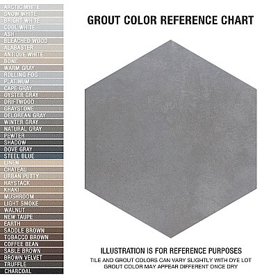 Industrial Hex Silver 8-1/2" x 9-7/8" Porcelain Floor & Wall Tile - 9 Tiles Per Case - 4.05 Sq. Ft.