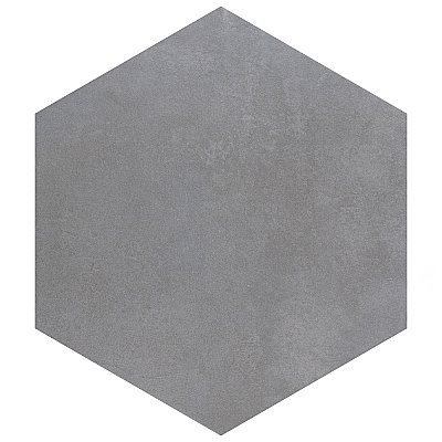 Industrial Hex Silver 8-1/2" x 9-7/8" Porcelain Floor & Wall Tile - 9 Tiles Per Case - 4.05 Sq. Ft.