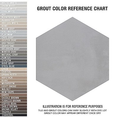 Industrial Hex White 8-1/2" x 9-7/8" Porcelain Floor & Wall Tile - 9 Tiles Per Case - 4.05 Sq. Ft.