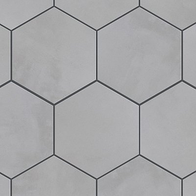 Industrial Hex White 8-1/2" x 9-7/8" Porcelain Floor & Wall Tile - 9 Tiles Per Case - 4.05 Sq. Ft.