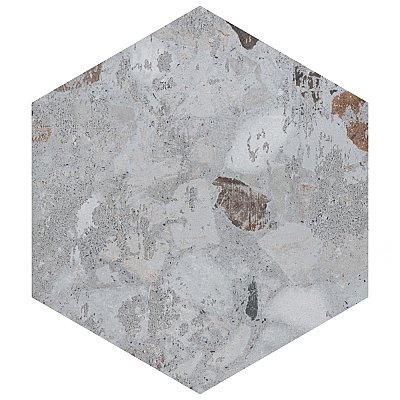 Recycle Hex River Multicolor 8-1/2" x 9-7/8" Porc Floor & Wall Tile - 9 Tiles Per Case - 4.05 Sq. Ft.