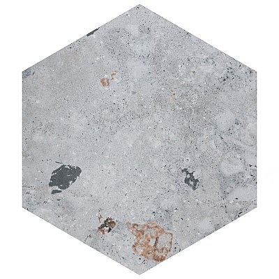 Recycle Hex River Multicolor 8-1/2" x 9-7/8" Porc Floor & Wall Tile - 9 Tiles Per Case - 4.05 Sq. Ft.