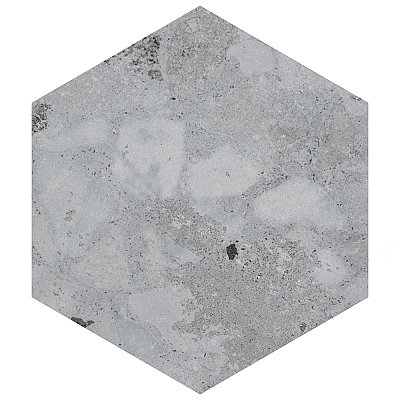 Recycle Hex River White 8-1/2" x 9-7/8" Porcelain Floor & Wall Tile - 9 Tiles Per Case - 4.05 Sq. Ft.