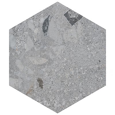 Recycle Hex River White 8-1/2" x 9-7/8" Porcelain Floor & Wall Tile - 9 Tiles Per Case - 4.05 Sq. Ft.