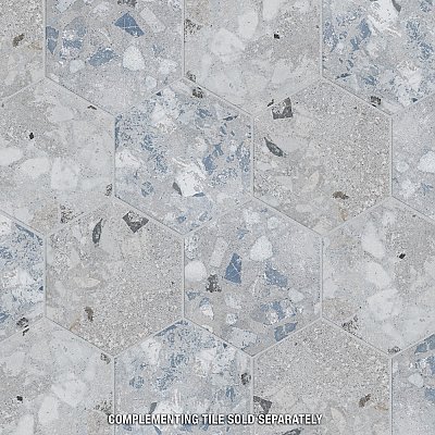 Recycle Hex River White 8-1/2" x 9-7/8" Porcelain Floor & Wall Tile - 9 Tiles Per Case - 4.05 Sq. Ft.