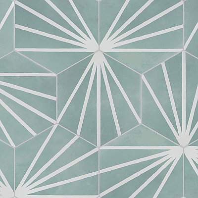 Horizon Dusk Hex Aguamarina 7-3/4" x 9" Porcelain Floor & Wall Tile - Per Case of 24 - 8.88 Sq. Ft